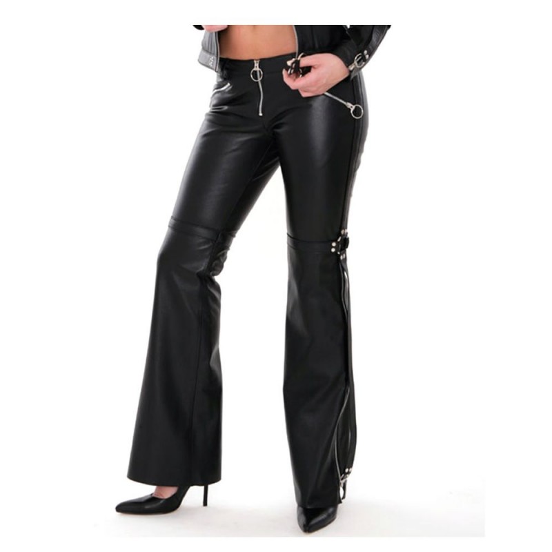 Women Low Waisted Flare Pants Club Wear 